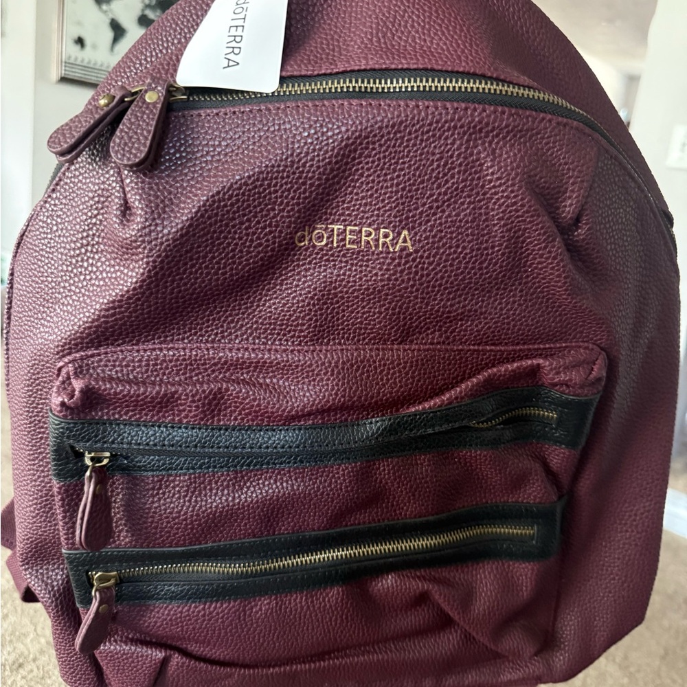 doTERRA Maroon Backpack with Black Accents